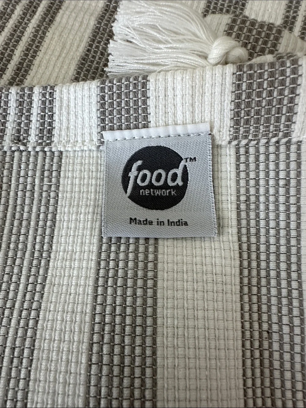 Striped Cotton Placemats - White & Gray